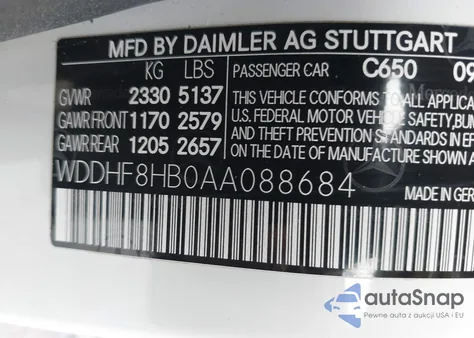 2010 Mercedes-Benz E 350 4Matic z USA, uszkodzony, nr VIN WDDHF8HB0AA088684